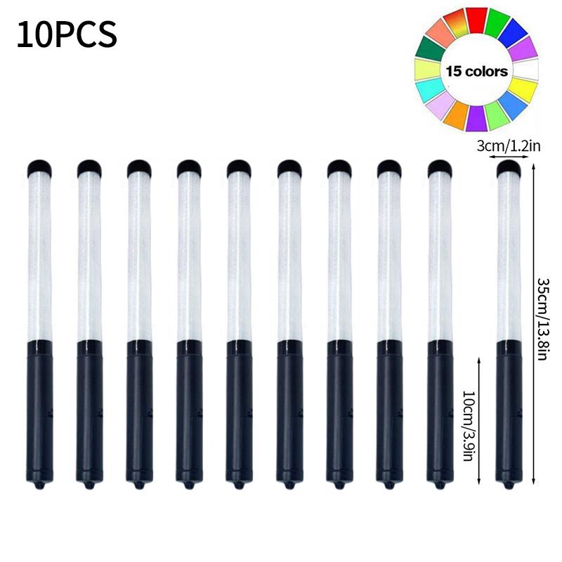 15Colors Lightstick Kpop Light Glow Stick Luminous Concert Light Stick Warning Flash Stick Idol Concert Party Glowing Props