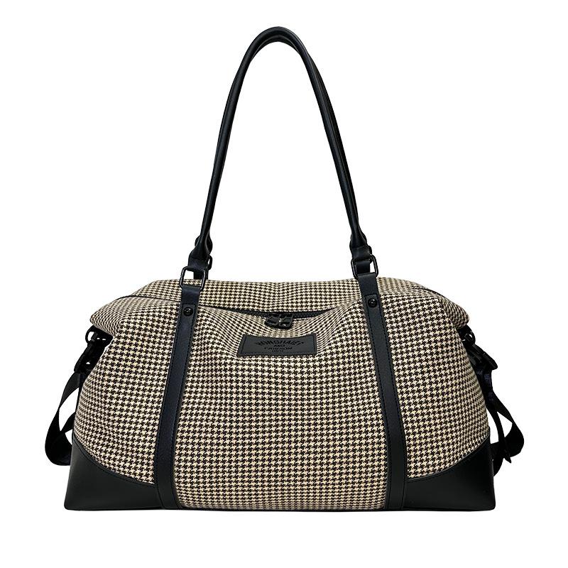 

Повседневная простая багажная сумка в клетку, дорожная сумка-клатч, дорожная сумка с отделением для влажных и сухих вещей, простая спортивная сумка хаки