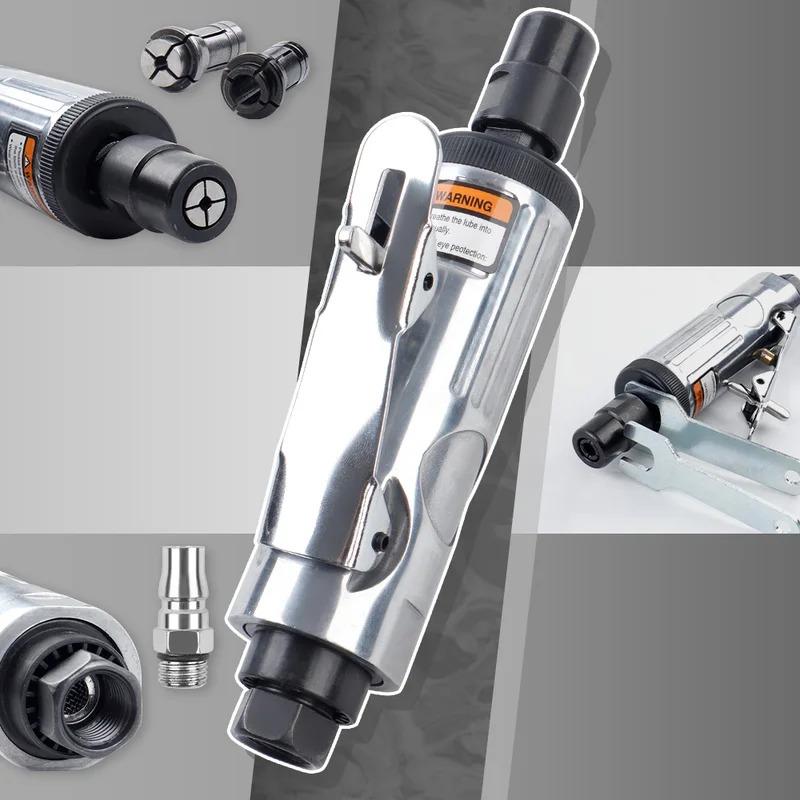 Air Die Grinder, with 1/4" and 1/8" Collets Pneumatic Tool Grinding Tool Set Deburring Tool, for Grinding/Rust Removal/Polishing