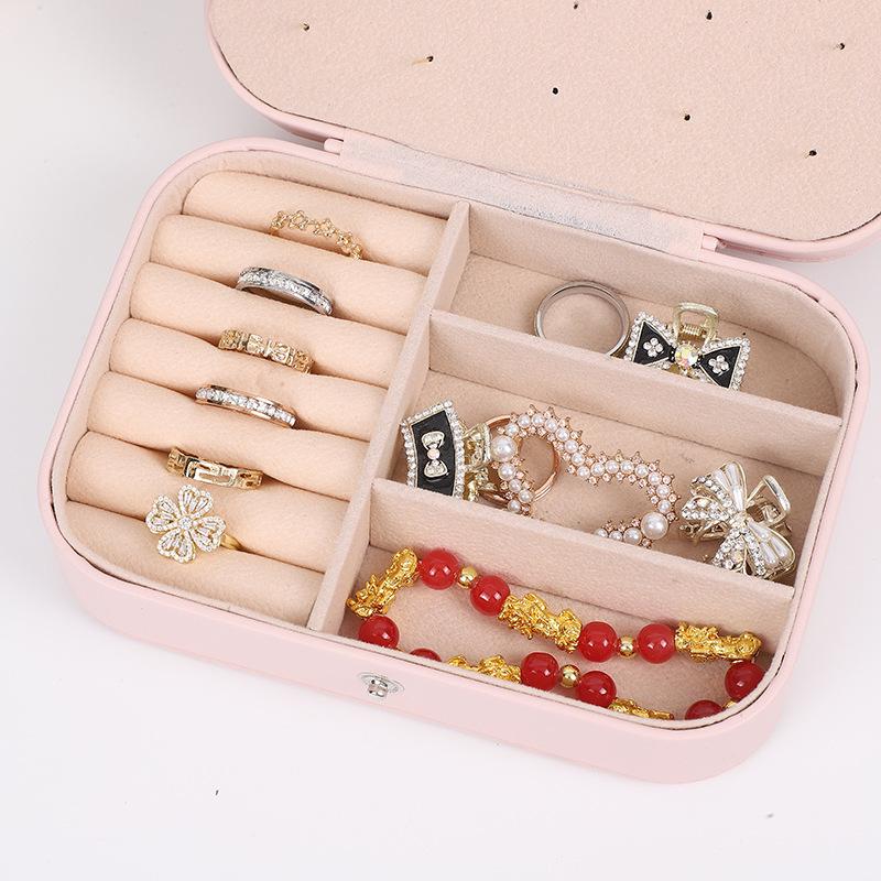 Premium Double-Layer Jewelry Storage Box for Rings and Earrings - Gift Packaging