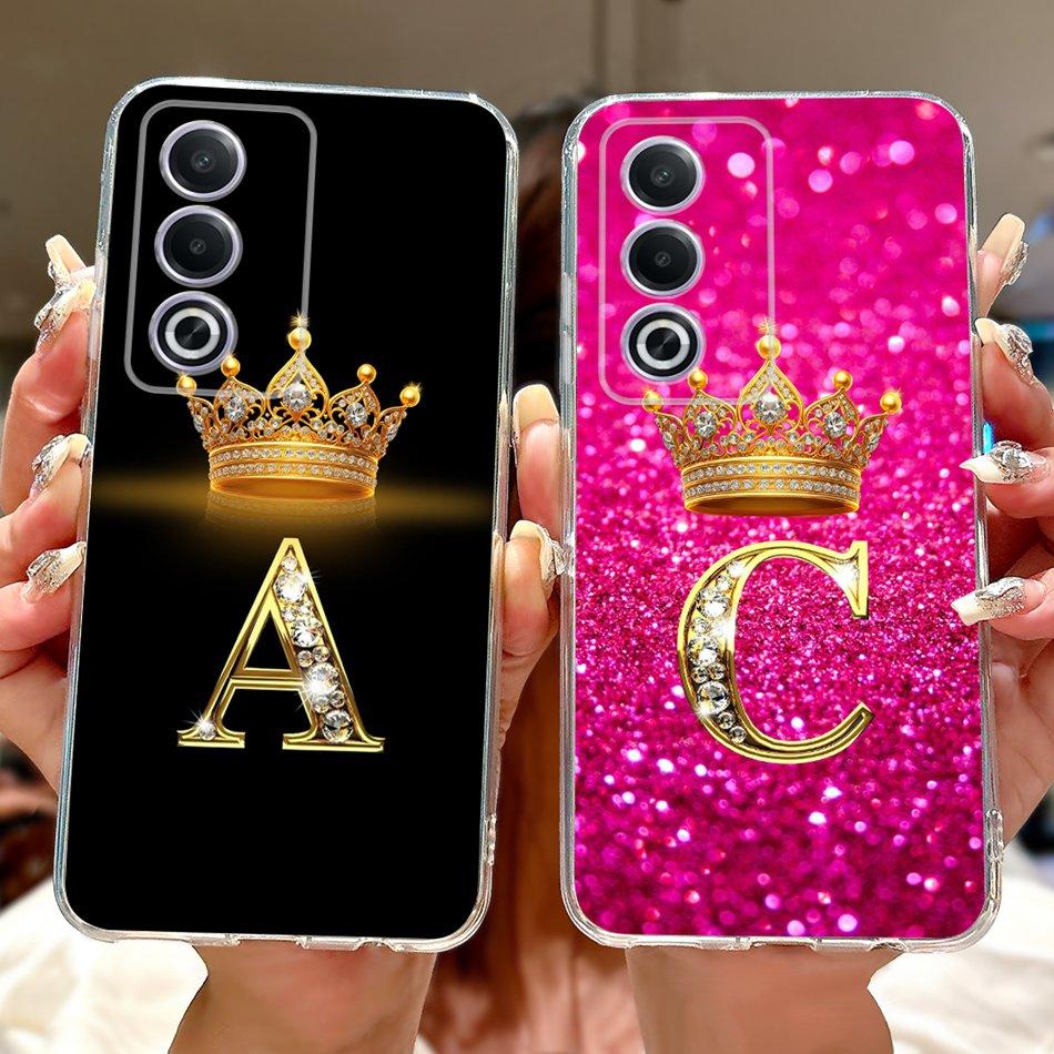 For OPPO A3 Pro A80 CPH2639 Fashion Crown Letter Phone Case For Oppo A80 A3 Pro 5G Global Soft Silicone TPU Cases