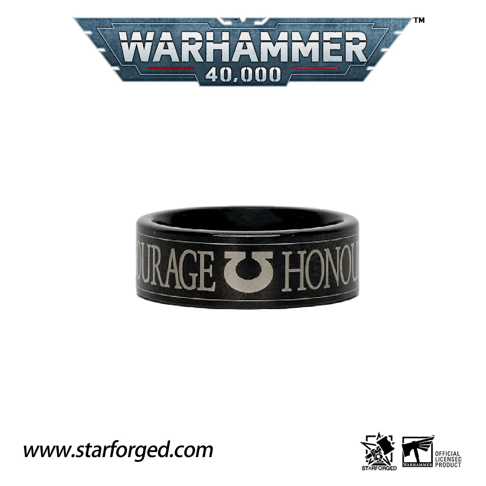 

Starforged Star Casting Warhammer 40K Peripheral Mechanical God Religion, Extreme Warrior Titanium Steel Ring us size 7