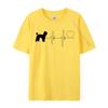 Poodle Dog Heartbeat Lover TShirt 2024 Newest Print Mens Cotton Tops Shirts Custom Awesome Anime T Shirts