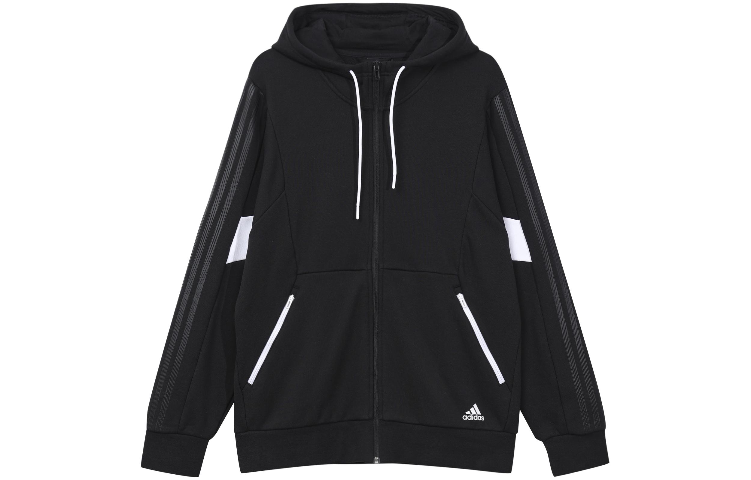 Adidas Jackets Men s Black Hooded Moderate Other H40195 S