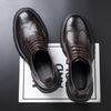Leather Shoes Men's Leather Trend British Business Casual Men's Brock Men's Shoes Autumn Breathable 2025 New