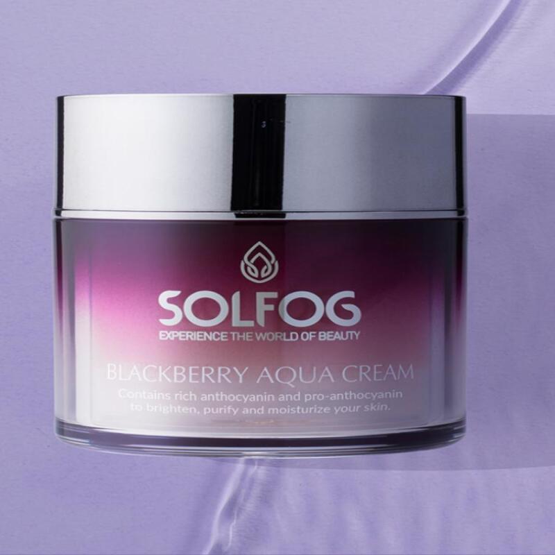 Solfog Aqua Moisture Cream 50ml for glowing skin and wrinkles Blackberry Aqua Moisture Cream 200ml