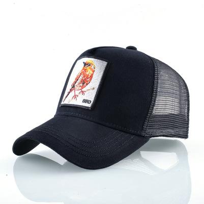 Trucker Fashionable Trendy Caps With Embroidery Animals Patch Four Seasons Adjustable Snapback Baseball Cap For Men Women Adjustable Visor Hat