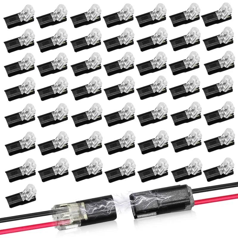 2 Pin Way Plug Electrical Connectors with Locking Buckle Push-in Car Wire Terminal Block Waterproof Wire Cable Connection Strips Plug Connectors 4