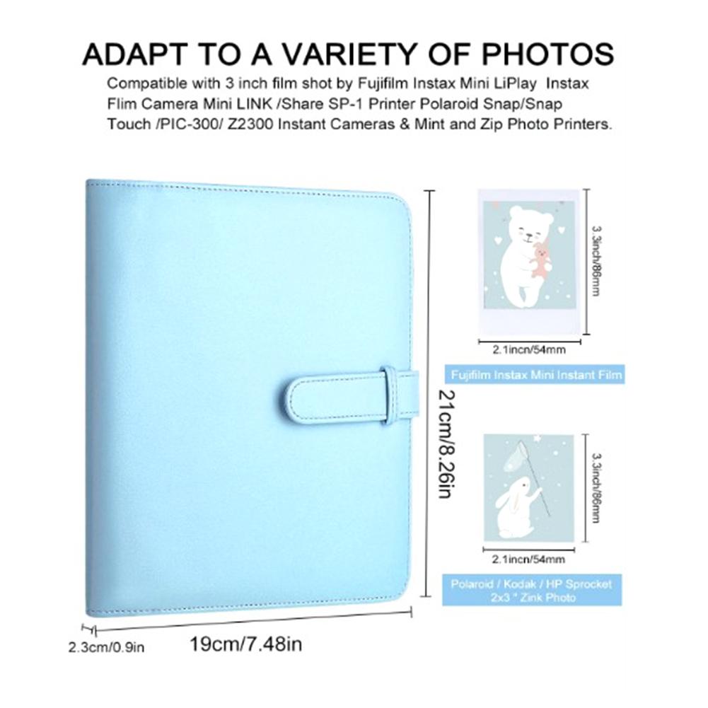 Leather Camera Storage Organizer  Camera Bag Photo Case with Shoulder Strap/Photo Album for Fujifilm Instax Mini 11 9 8
