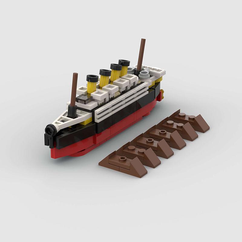 152Pcs Mini Titanic Building Blocks Cruise Boat Ship Steamship Bricks Children Diy Toys Love Gifts