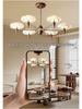 French Vintage Style Modern Minimalist Chandelier for Dining, Study, Bedroom, or Aisle