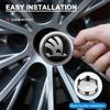 2026 Hot For SKODA 4pcs 56mm+60mm Car Wheel Center Hub Cap Rim Cover Emblem Stickers For Skoda Octavia 1 2 3 A4 5 MK2 Kodiaq Sup