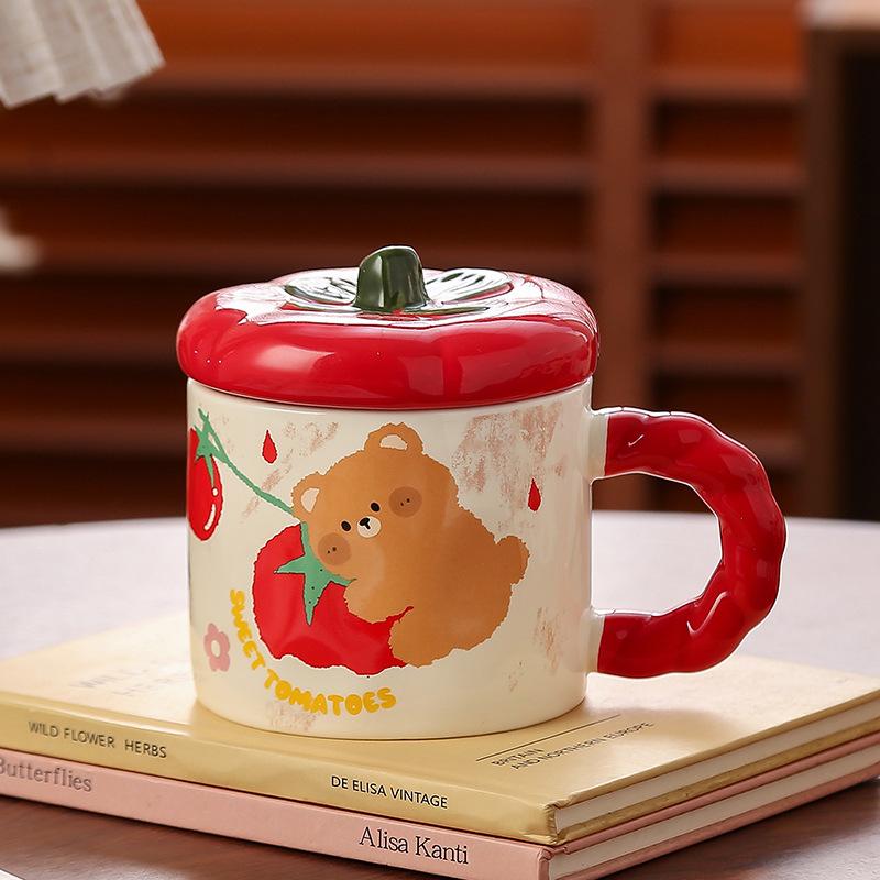 Souvenir Cartoon Cat and Animal Cute High Perfect Large Capacity Ceramic Cup Simple Set Mug Festive Cup