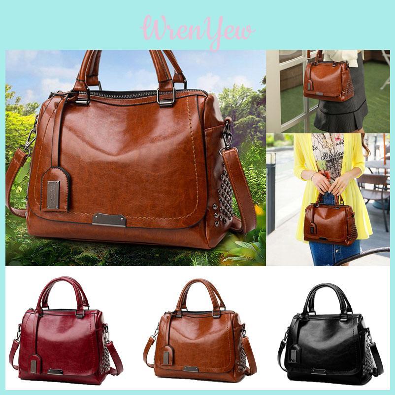 Elegant Women's Pu Leather Shoulder Bag With Soft Material And Retro Design