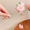 Ancient Style Peach Blossom Hairpin Vintage Pendant Hair Stick Sweet Antique Fringe Hairpin  Girls