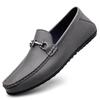 Men's Breathable Leather Slip-On Driving Shoes - Soft Sole, Small to Large Sizes