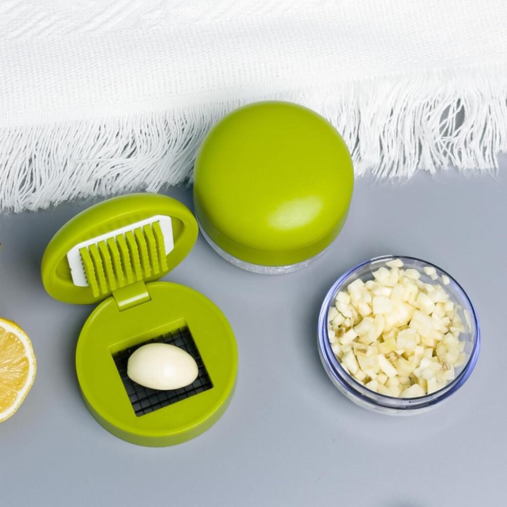Garlic Chopper Mini Garlic Crusher Stainless Steel Press for Vegetables Onion Ginger Chili Peanut 2-Pack