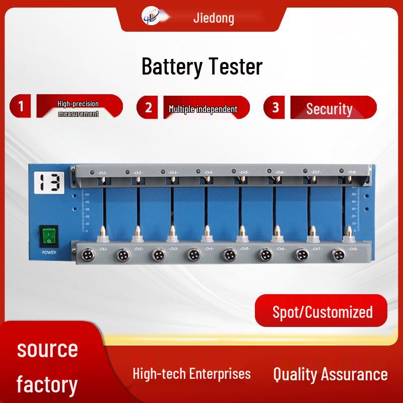 8-Channel 18650 Cylindrical Battery Capacity Tester