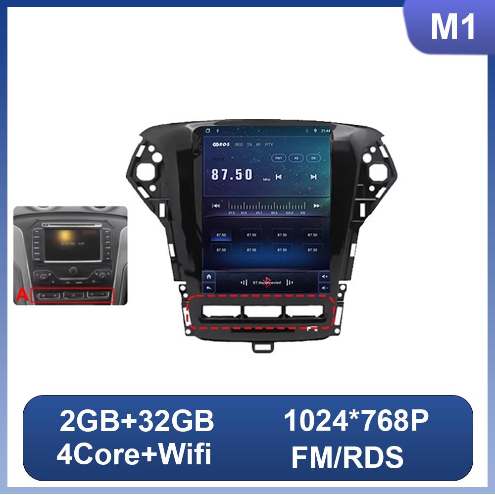 9.7 Inch Android 14 For Ford Mondeo MK4 2011-2013 For Tesla Style Car Radio Video Player No 2 Din Bluetooth 8 Core GPS Carplay
