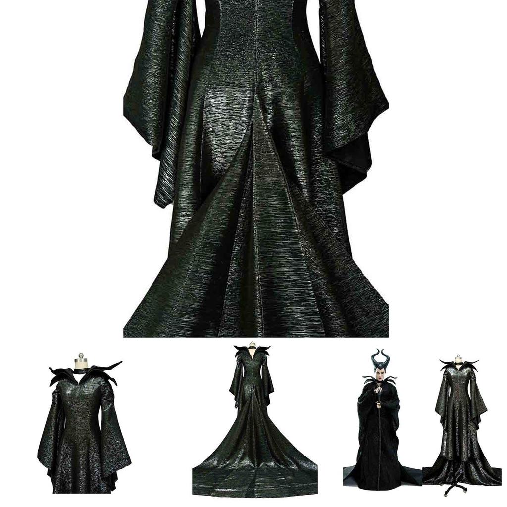 Schönes Angelina Maleficent Cosplay Kostüm Kleid Halloween Uniform Anzug Outfit