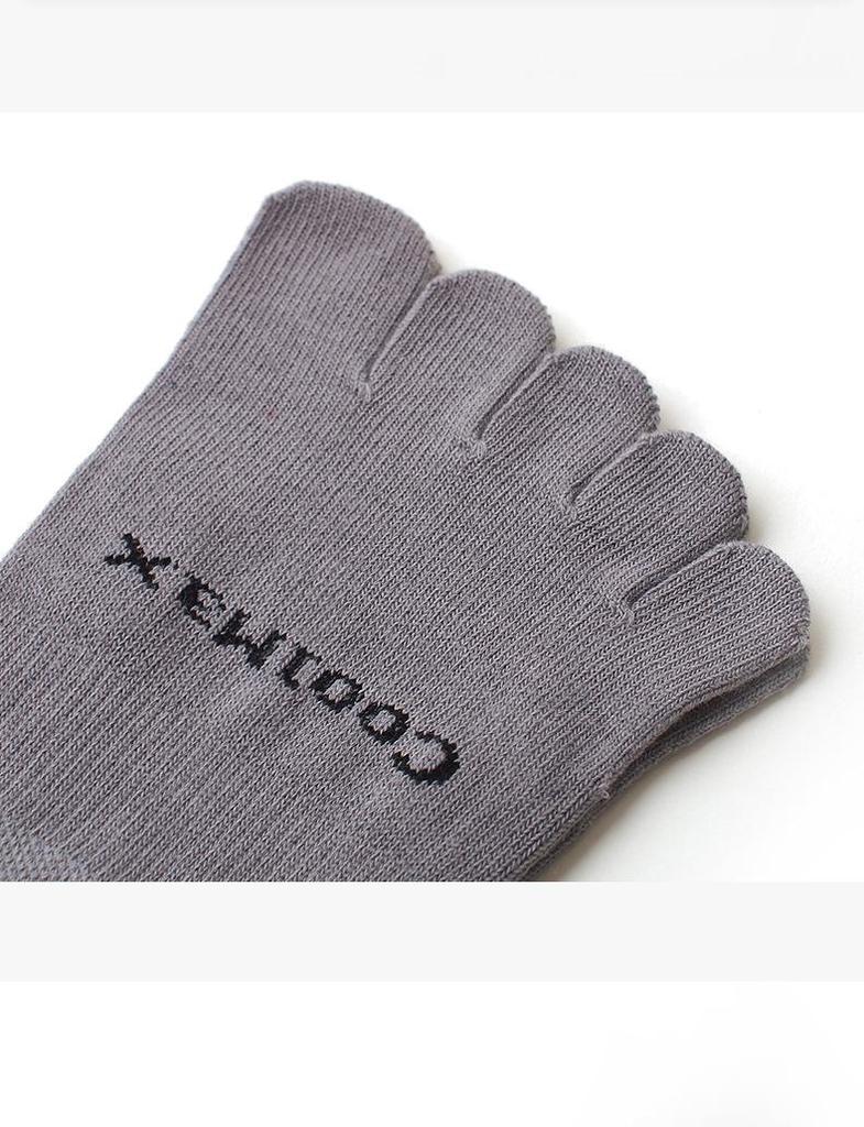 Men's CoolMax High-Top Five-Toe Quick-Dry Sweat-Absorbent Deodorant Sports Socks for Autumn/Winter.