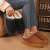 Fashion Ethnic Style Women's Snow Boots Big Size Women's Shoes Thick Cotton Shoes with Artificial Short Plush and Wedge Heels