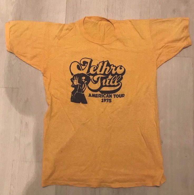 

Jethro Tull - T Shirt - American Tour 1975 basic tee Heavy cotton vtg Unisex T-Shirt XL