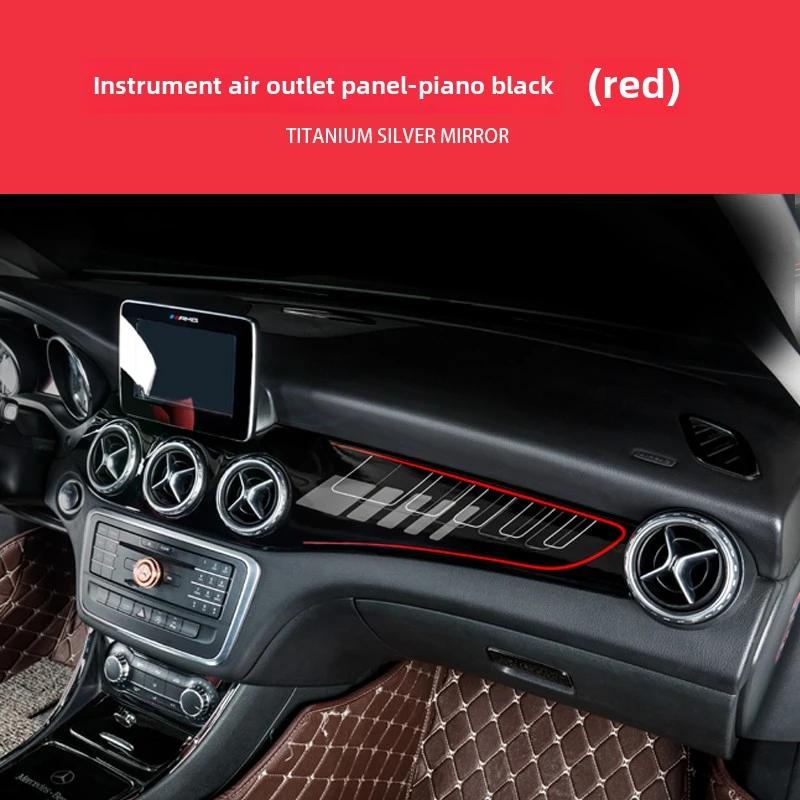 Pannello Trim Portabicchieri Centrali per Console Centrale Auto per Mercedes GLA CLA Classe A W176 2013-2018 LHD ABS Fibra di Carbonio
