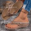 Large Size Women's Shoes Spring and Summer New Toe Casual Beach Slope Heel Flip-flops Women's Cool Slippers