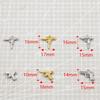 18K Gold Plated Stainless Steel Gun Pendant Accessories, 4 Styles