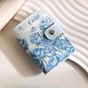 Mini Porte-Cartes Rétro Peinture à l'Huile pour Femmes Grande Capacité Multi-Fentes pour Cartes Housse pour Carte d'Identité Sac de Rangement pour Permis de Conduire Porte-Monnaie