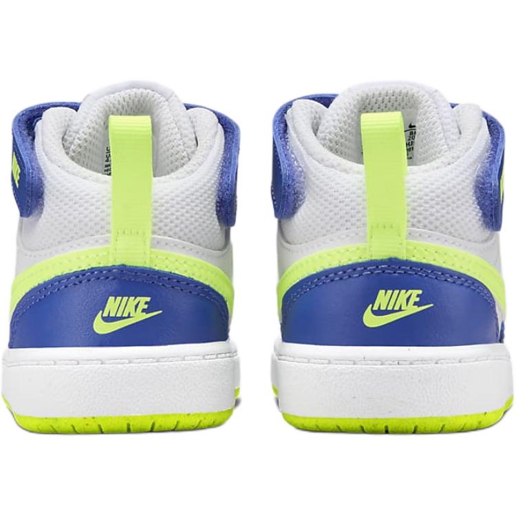 Nike Court Borough 2 Comfortable Non-Slip Durable Mid-Top Walking Shoes Baby Shoes Blue White HJ9281-488