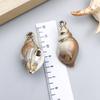 Gold Electroplated Acrylic Conch Pendant Charm for DIY Bracelets and Necklaces