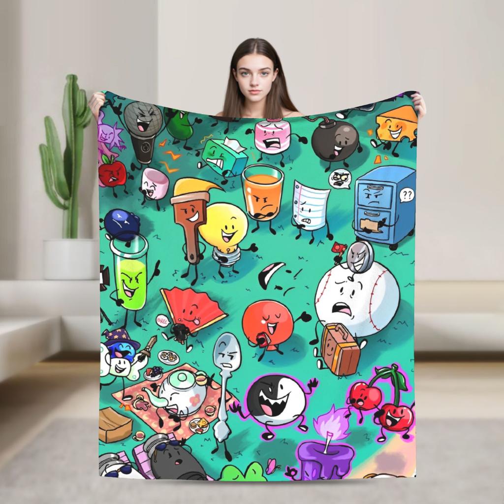 Inanimate Insanity All Characters Flannel Blanket Soft Throw Blanket for Home Decor Travel Print Bedspread Sofa Bed Cover