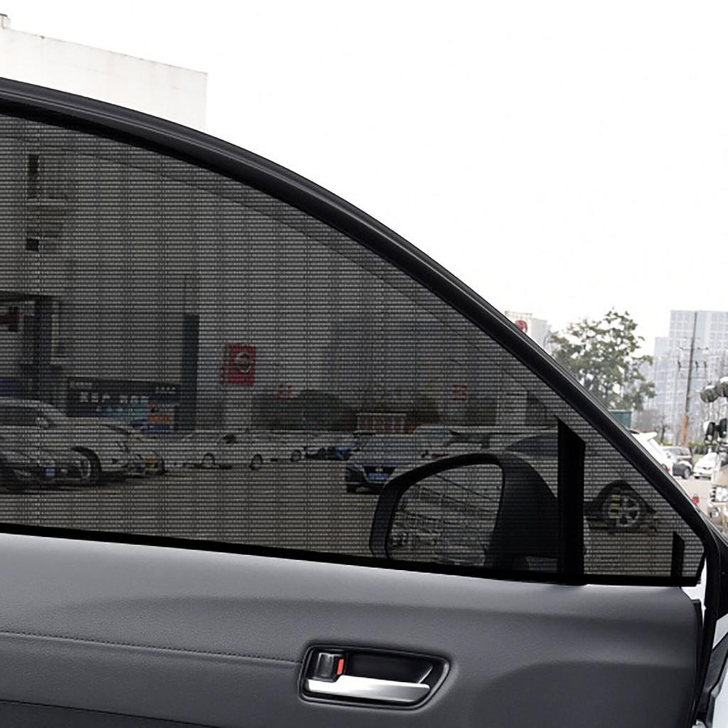 Car Window Breathable Mesh Sun Shield Black Lightweight Flexible Portable UV Protection Curtain for Auto Small Front