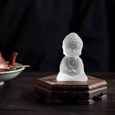 Little Monk Tea Pet Ornament Zen Inspired Glass Buddha Statue Kung Fu Tea Set Tea Tray Tea Ceremony Accessories