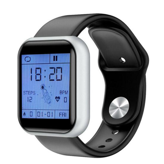 D20 Bluetooth-compatible Rechargeable Smart Watch Clock Calories Heart Rate Sleep Monitor