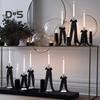 6 Pcs Candlestick Bow Decor Large Candle Holder Ribbon Bows Dining Table Centerpieces for Gift Wrapping Wedding Bridal Shower Bachelorette Party Decor