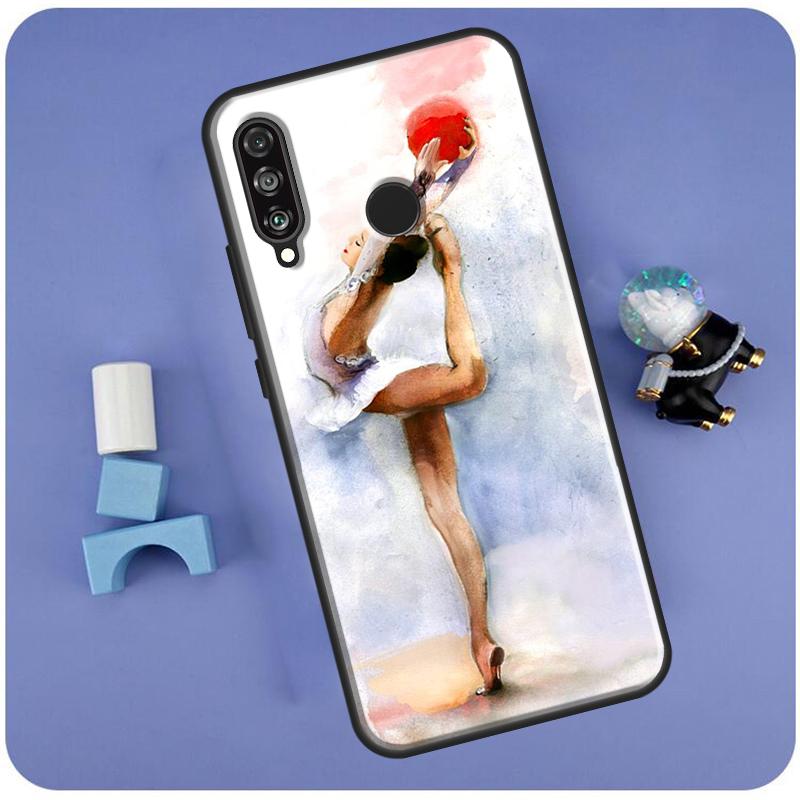 Gymnastics Oil Painting For Huawei Nova Y70 Y91 Y90 Y60 Y61 Y72 Y73 3i 7i 8i 11i 12i 9 10 SE P20 P30 P40 Lite Case