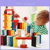 Colorful Dominoes Educational Toy For Boys Wood Material Brain Teaser Early Learning Intellectual Development 120 Pieces