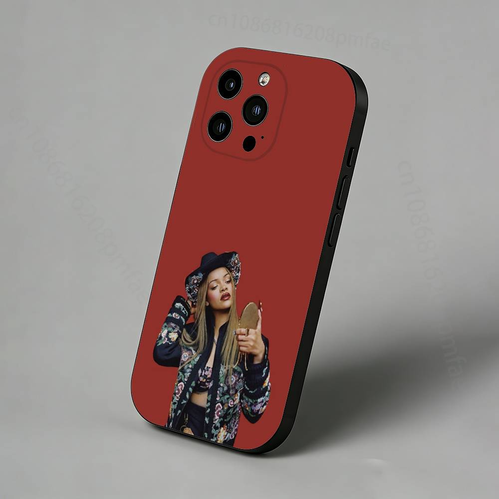 BADgalriri R-Robyn R-Rihanna Fenty Slim Back Phone Case for iPhone 17,16,15,14,13,12,11 Pro,Max,Plus,X,XS,XR,SE Protective Cover