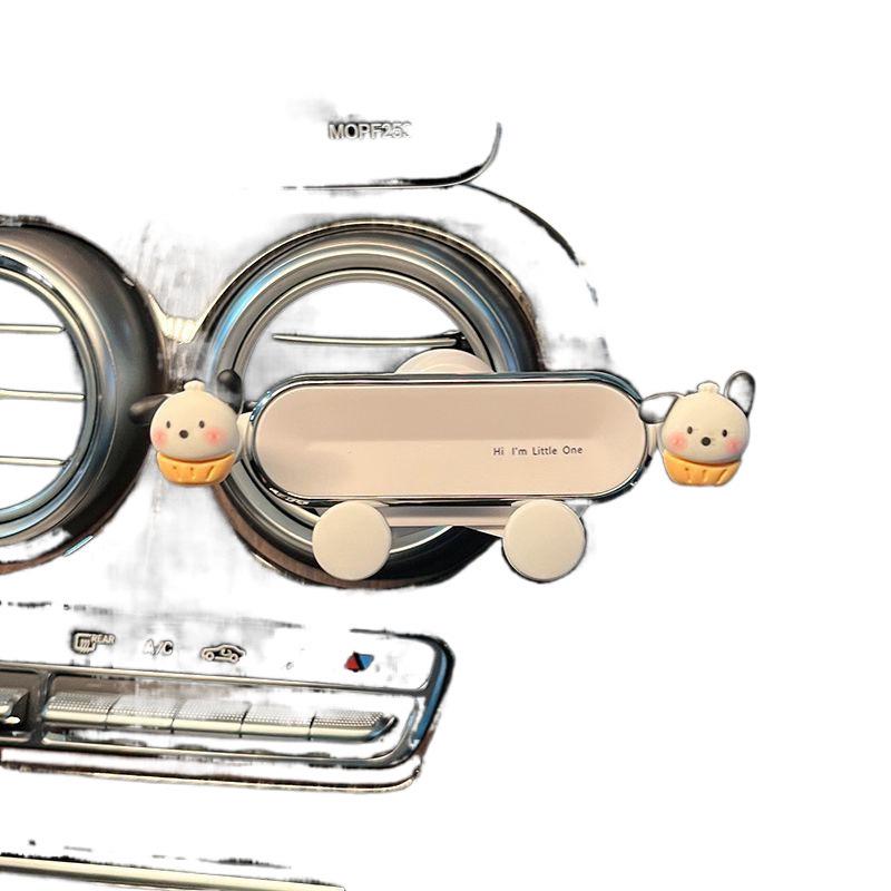 Uroczy Uchwyt na Telefon do Kratki Wentylacyjnej Samochodu z Dziewczynką Kaczką