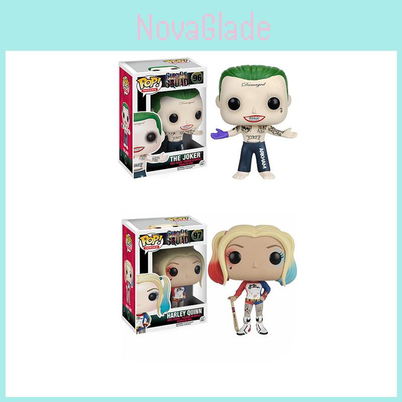 Premium Suicide Squad Joker And Harley Quinn Funko Pop Action Figure Model Toys Collection