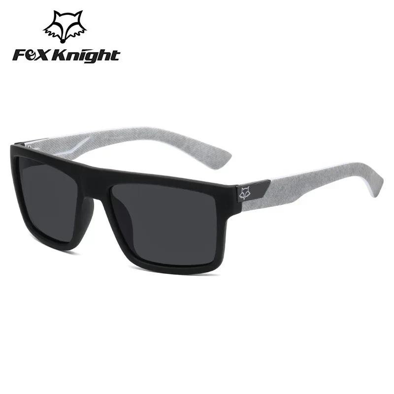 Nuovi Occhiali da Sole Quadrati Fox Knight Donna Uomo Occhiali di Alta Qualità Occhiali da Sole per Esterno Equitazione Pesca Lenti Retro Uv400