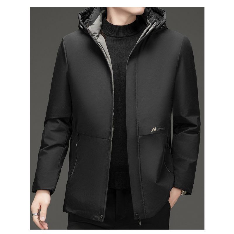 

Мужская термобельё из хлопка, съёмная шапка, одежда с хлопковой подкладкой, средняя и длинная, чёрно-золотая, одежда для пап, для людей среднего и пожилого возраста, утолщённый бархат L