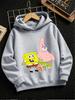 Pearl SpongeBob Hooded Sweatshirt For Kids Summer Cute Crewneck Age 3-14