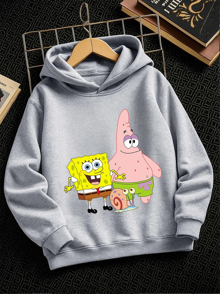 Pearl SpongeBob Hooded Sweatshirt For Kids Summer Cute Crewneck Age 3-14
