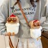 Grappige Pluche Kip Crossbody Tas Lelijke Kip Schoudertas Met Sleutelhanger Pop Nieuwigheid Handtas Voor Vrouwen Verjaardagscadeau