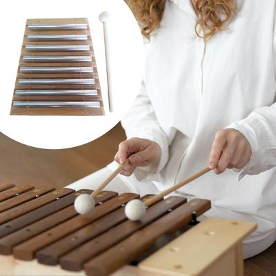Sino de Mão 8 Notas Habilidade Motora Presente Infantil Mesa Vento Instrumento Musical de Percussão para