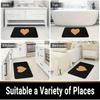 Heart Shaped Non-Slip Floor Mat Absorbent Washable Decorative Area Rug for Entrance Outdoor Bathroom Home Camping